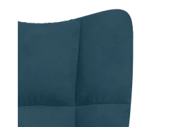 Cadeira de descanso veludo azul
