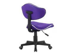 Cadeira de escritório Bambola estilo moderno roxo preto metal 53x82x53 cm