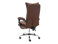 Cadeira de escritório c/ função de massagem tecido castanho