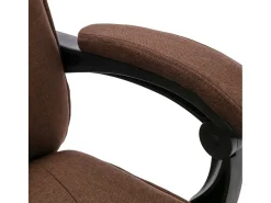 Cadeira de escritório c/ função de massagem tecido castanho