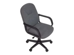 Cadeira de escritório cinza antracite com rodas, braços e ajustável 57x103x46 cm