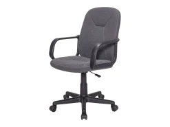 Cadeira de escritório cinza antracite com rodas, braços e ajustável 57x103x46 cm