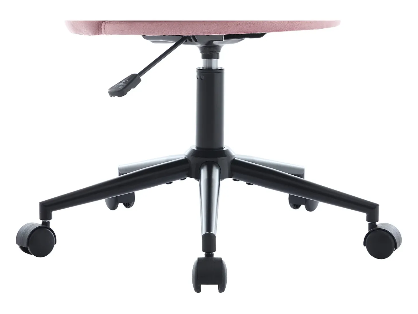 Cadeira de escritório cor-de-rosa, altura ajustável, encosto em forma de pétala