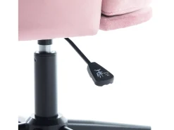 Cadeira de escritório cor-de-rosa, altura ajustável, encosto em forma de pétala