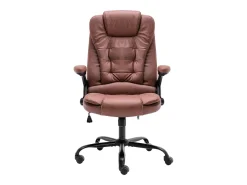 Cadeira de escritório couro artificial castanho-claro
