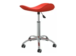 Cadeira de escritório couro artificial vermelho