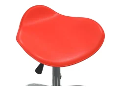 Cadeira de escritório couro artificial vermelho