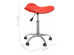 Cadeira de escritório couro artificial vermelho