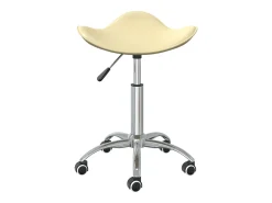 Cadeira de escritório couro artificial creme