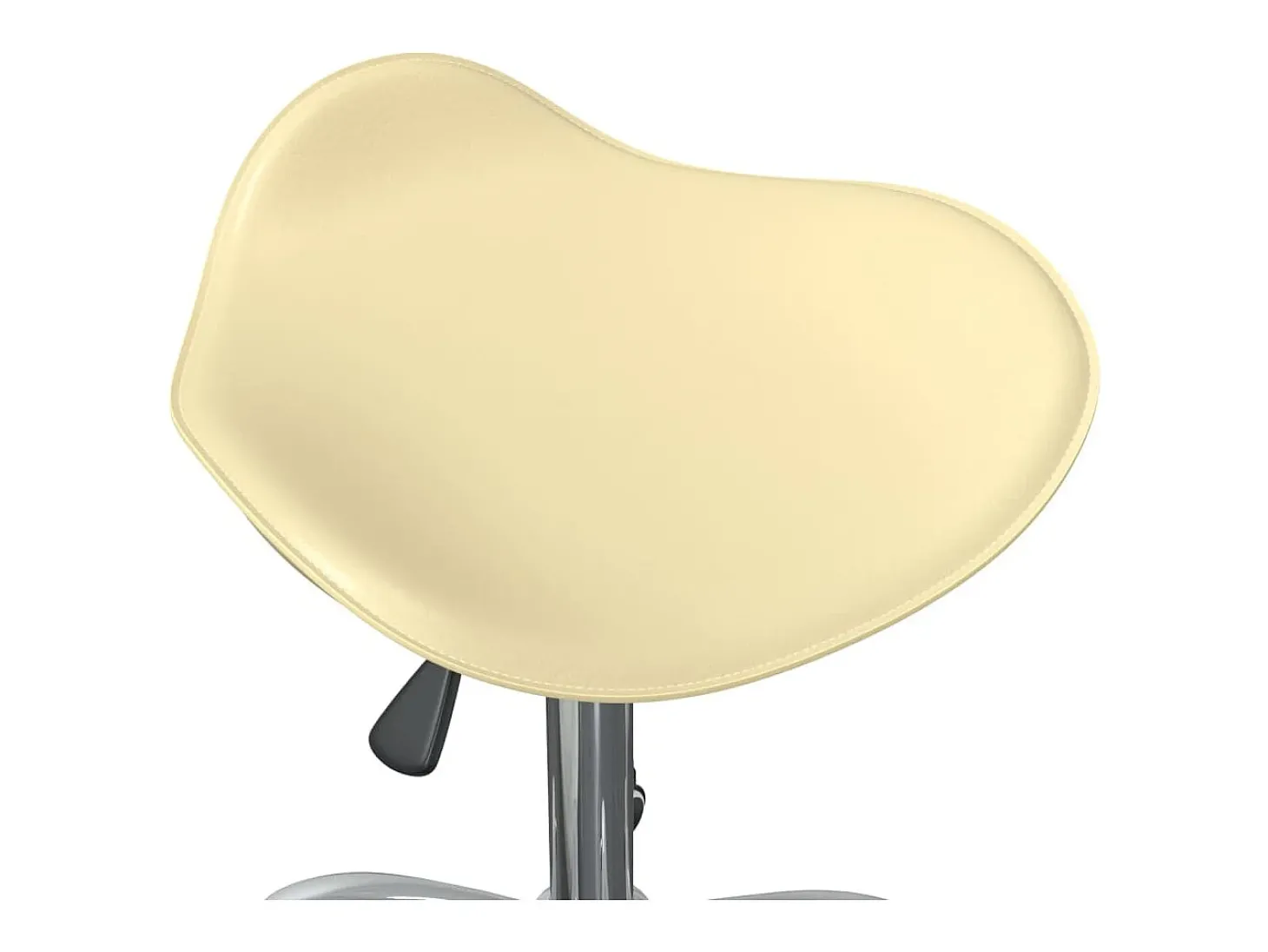 Cadeira de escritório couro artificial creme