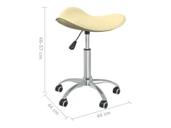 Cadeira de escritório couro artificial creme