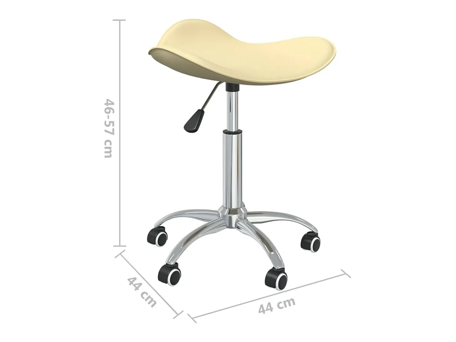 Cadeira de escritório couro artificial creme