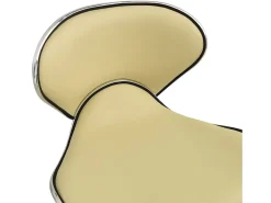 Cadeira de escritório couro artificial cor creme