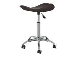 Cadeira de escritório couro artificial castanho