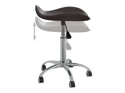 Cadeira de escritório couro artificial castanho