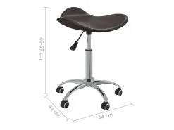 Cadeira de escritório couro artificial castanho