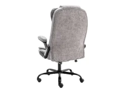 Cadeira de escritório couro artificial cinzento-claro