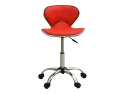 Cadeira de escritório couro artificial vermelho