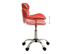 Cadeira de escritório couro artificial vermelho