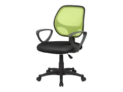 Cadeira de escritório Ddjidj, Cadeira de trabalho em malha com braços, Assento de escritório ergonômico, 56x57h88/100 cm, Preto e Verde