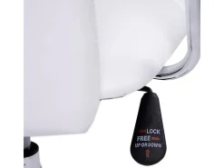Cadeira de escritório em couro sintético branco