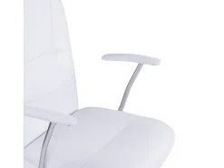 Cadeira de escritório em couro sintético branco