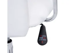 Cadeira de escritório em couro sintético branco