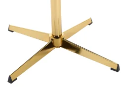 Cadeira de escritório em tecido bouclé branco e metal dourado - LANCIEGA