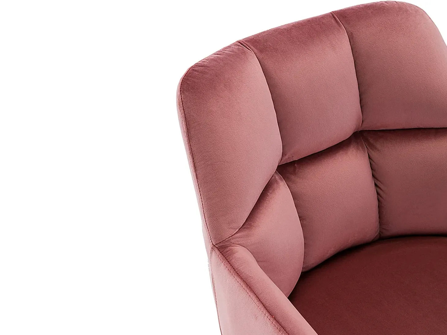 Cadeira de escritório em veludo cor rosa altura regulável PEGA