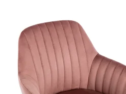 Cadeira de escritório em veludo cor-de-rosa ELEANA altura regulável