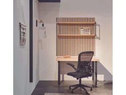 Cadeira de escritório giratória Lexi Black, ajustável, com apoios de braços, 66x108x64 cm