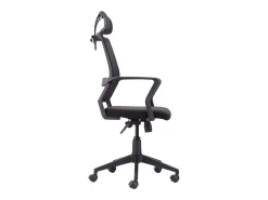 Cadeira de escritório giratória ergonômica preta com braços 64x127x64 cm