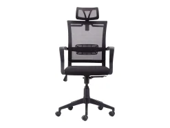 Cadeira de escritório giratória ergonômica preta com braços 64x127x64 cm