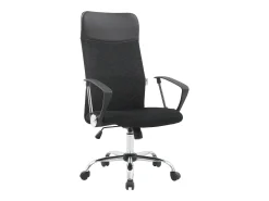 Cadeira de escritório giratória com braços, executiva, ergonómica com altura ajustável, Preta - ZIK