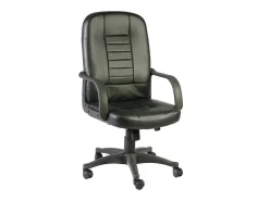 Cadeira de escritório Shepparton, Poltrona executiva com braços, Cadeira de escritório ergonômica, preta, 56x59h104/114 cm