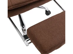 Cadeira de escritório tecido castanho