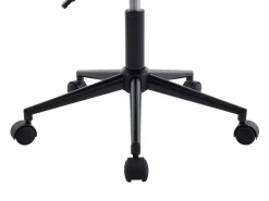 Cadeira de escritório tecido bouclé e metal branco e preto altura ajustável - JELSA