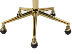Cadeira de escritório veludo bege e metal dourado - TIRIESI