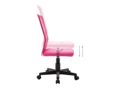 Cadeira de escritório 44x52x100 cm tecido de malha rosa
