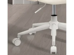 Cadeira de estudo em tecido com rodas - A71/81cm x C58cm x P58cm bege - Mia