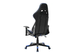 Cadeira de gaming couro artificial preto e azul