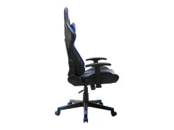 Cadeira de gaming couro artificial preto e azul