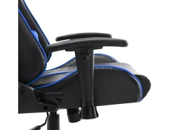 Cadeira de gaming couro artificial preto e azul