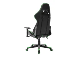 Cadeira de gaming couro artificial preto e verde