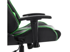 Cadeira de gaming couro artificial preto e verde