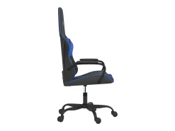 Cadeira de gaming couro artificial preto e azul