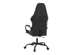 Cadeira de gaming couro artificial preto e azul
