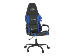 Cadeira de gaming couro artificial preto e azul