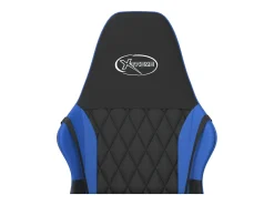 Cadeira de gaming couro artificial preto e azul