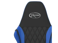 Cadeira de gaming couro artificial preto e azul